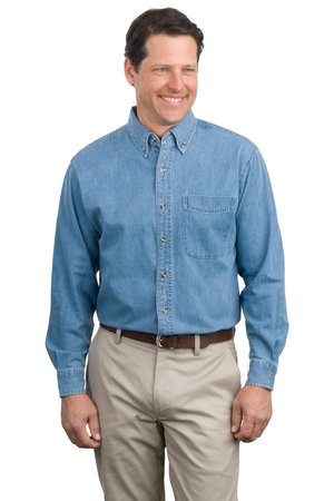 Port Authority® - Long Sleeve Denim Shirt. S600